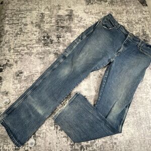 Genuine Dickies Men's Blue Jeans 38x32 Relaxed Fit Workwear Skater Baggy Denim